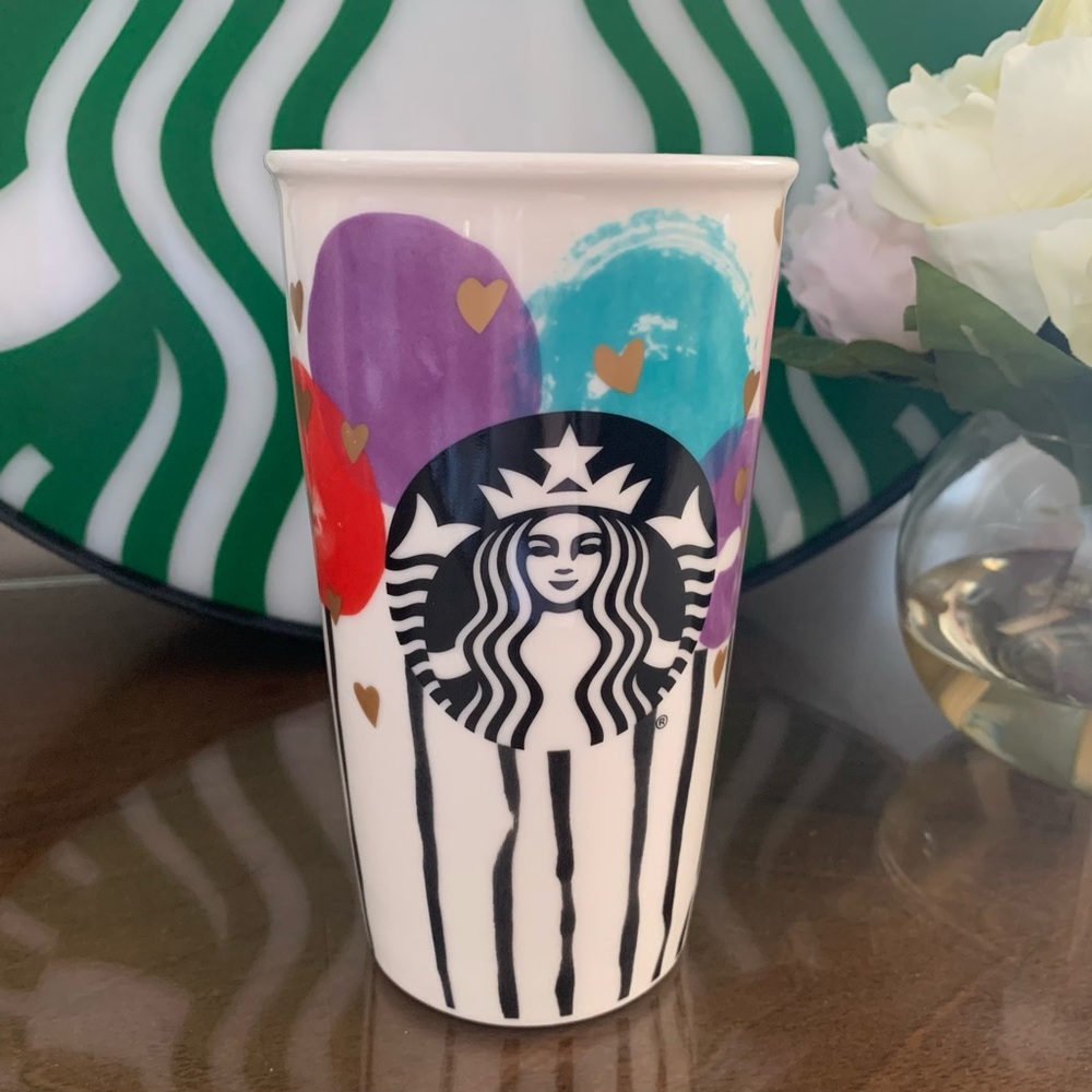 Starbucks Valentine’s Day Balloons Double Wall Traveler 12 Oz
